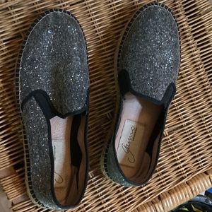 GAIMO Tonia Glitter Platform Espadrilles